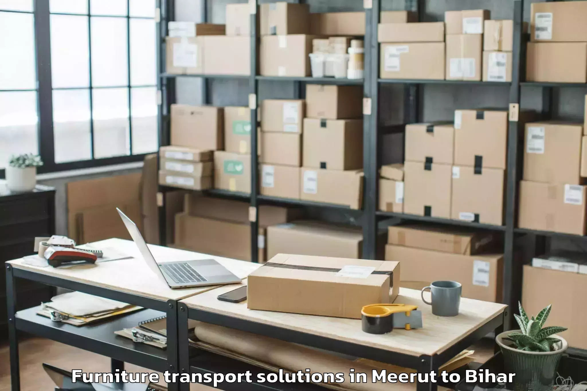 Meerut to Kursela Furniture Transport Solutions Booking